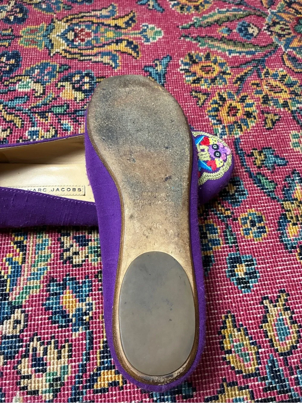 Marc by Marc Jacobs Embroidered Ballet Flats